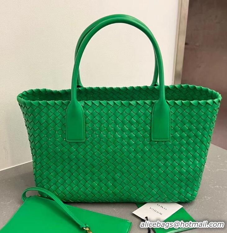 Grade Promotional Bottega Veneta Large intreccio leather tote bag 608811 Green