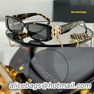 Well Crafted Balenciaga Sunglasses BB0096 Black/Yellow 2023