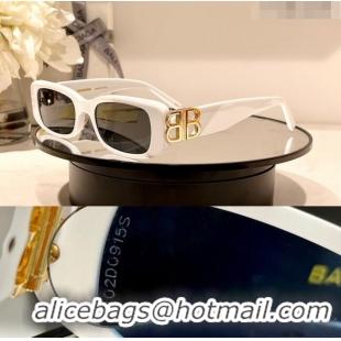 Most Popular Balenciaga Sunglasses BB0096 White/Black 2023