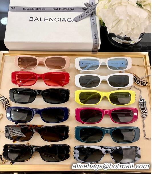 Most Popular Balenciaga Sunglasses BB0096 White/Black 2023