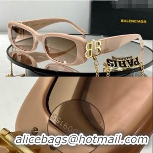 Buy Fashionable Balenciaga Sunglasses BB0096 Nude 2023