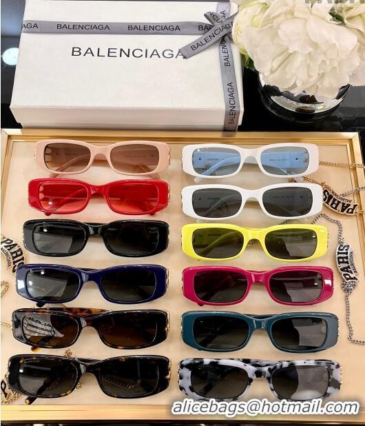 Luxury Cheap Balenciaga Sunglasses BB0096 Blue 2023