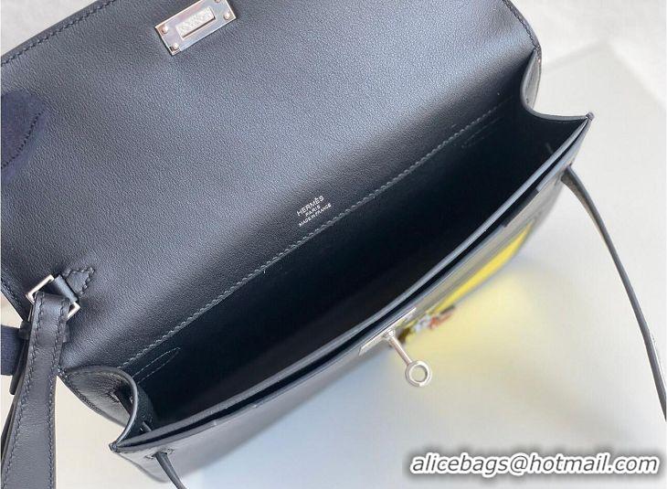 Traditional Specials Hermes Kelly Epsom Leather Depeches Canonical HE8740 Black