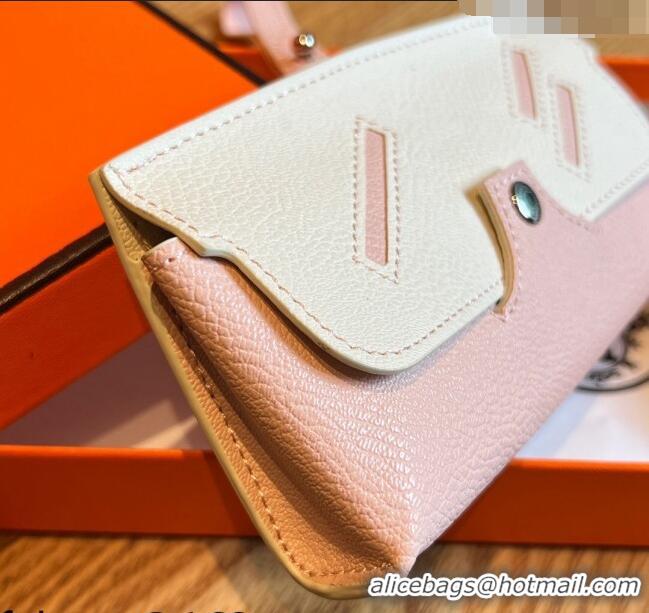 Spot Bulk Hermes Wink Grined Leather Glasses Case HE2354 White/Pink 2022