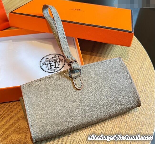 Hot Sell Hermes Wink Grined Leather Glasses Case HE2354 Brown/Grey 2022