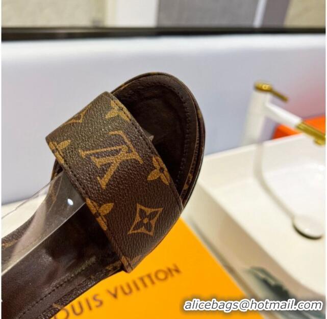 Best Grade Louis Vuitton Fame Heel Platform Sandal 11.5cm in Monogram Canvas 0329085