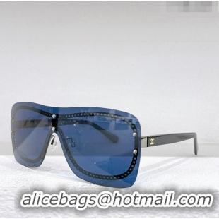 Hot Sell Cheap Chanel Chain Sunglasses 4243 Dark Blue 2023