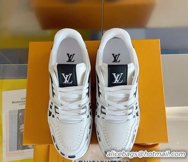 Unique Style Louis Vuitton LV x YK Trainer Sneakers with Infinity Dots Black 412018