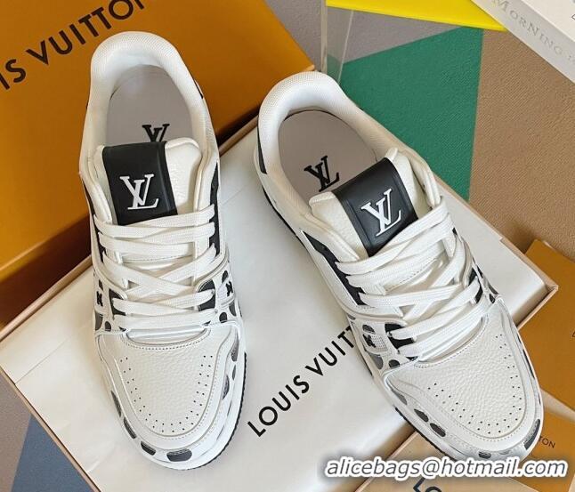 Unique Style Louis Vuitton LV x YK Trainer Sneakers with Infinity Dots Black 412018