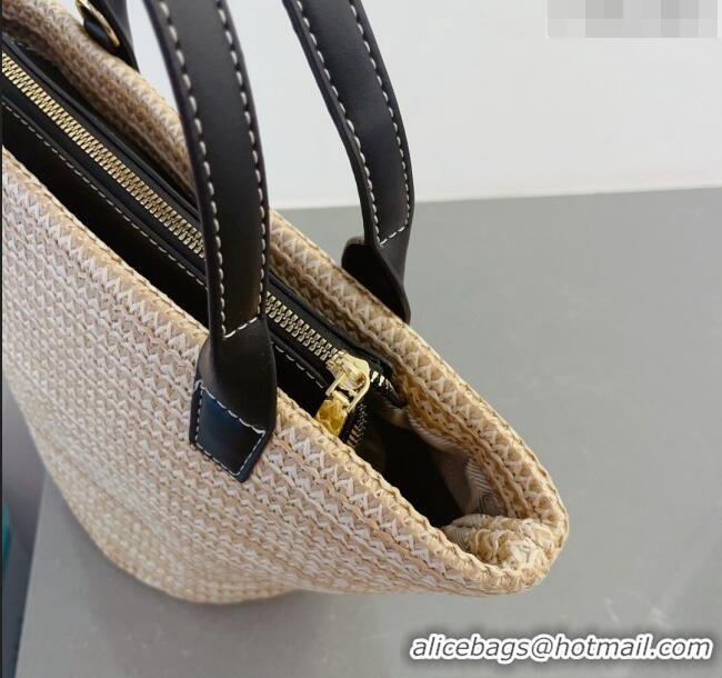 Buy Fashionable Celine Raffia Basket Bag 0407 Beige/Black 2023