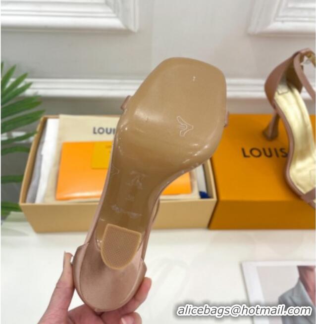 Best Product Louis Vuitton Sparkle High Heel Satin Sandals 9.5cm with Signature Nude 427101