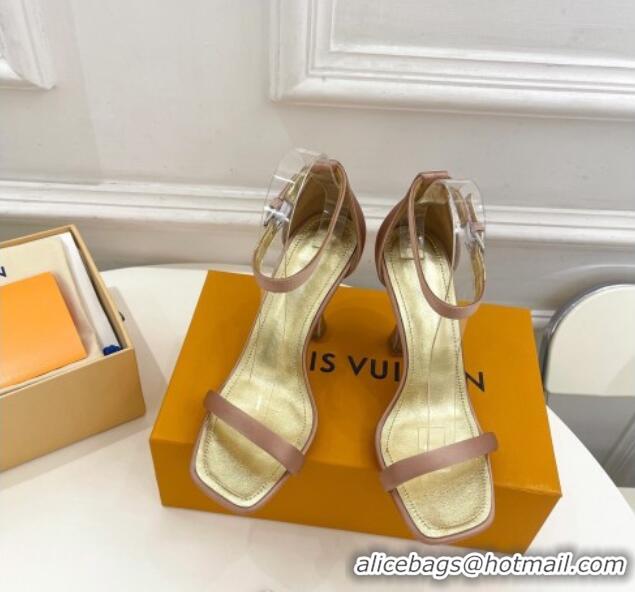 Best Product Louis Vuitton Sparkle High Heel Satin Sandals 9.5cm with Signature Nude 427101