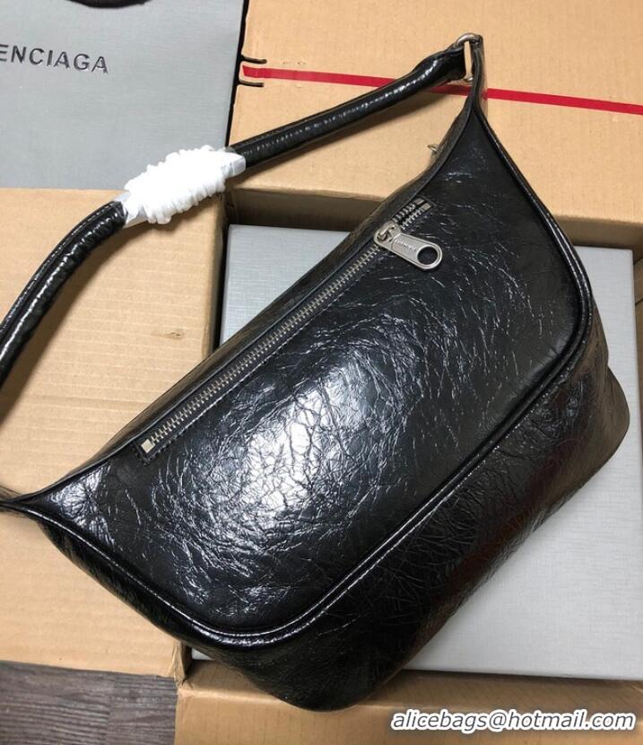 Good Quality Balenciaga RAVER MEDIUM BAG WITH HANDLE 11272 IN BLACK