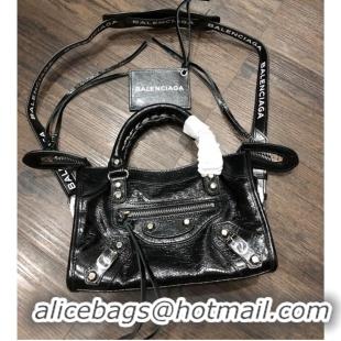 Promotional Balenciaga WOMENS NEO CAGOLE XS HANDBAG 94020 BLACK