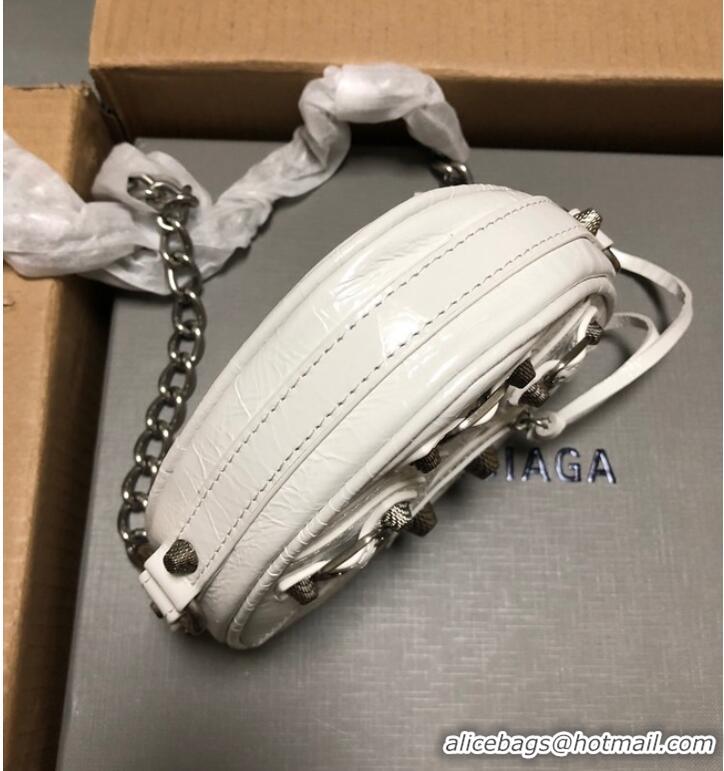 Inexpensive Balenciaga WOMENS LE CAGOLE HEART MINI BAG 27811 WHITE