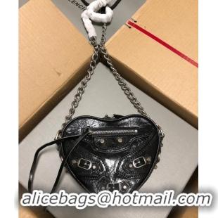 Super Quality Balenciaga WOMENS LE CAGOLE HEART MINI BAG 27811 BLACK