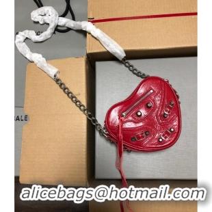 Shop Cheap Balenciaga WOMENS LE CAGOLE HEART MINI BAG 27811 red