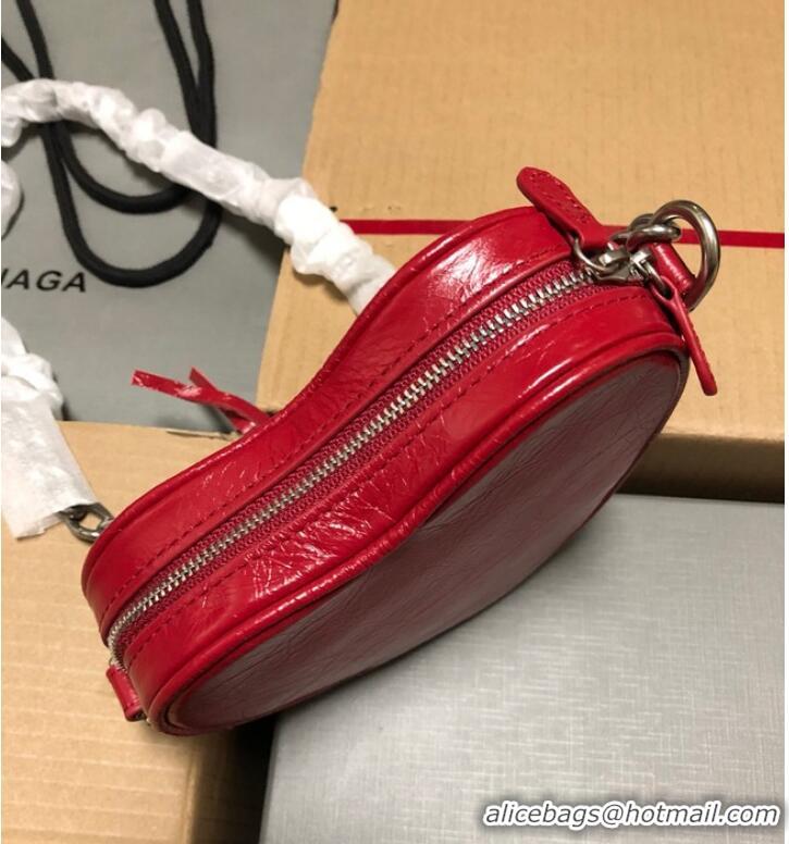 Shop Cheap Balenciaga WOMENS LE CAGOLE HEART MINI BAG 27811 red