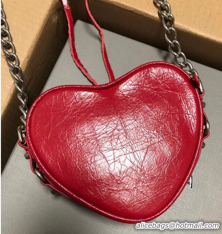 Shop Cheap Balenciaga WOMENS LE CAGOLE HEART MINI BAG 27811 red