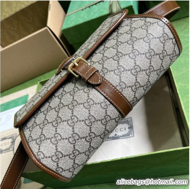 Super Quality Gucci GG messenger bag with Interlocking G 745679 Brown