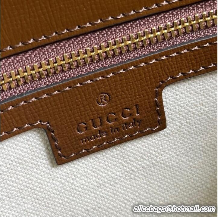 Super Quality Gucci GG messenger bag with Interlocking G 745679 Brown