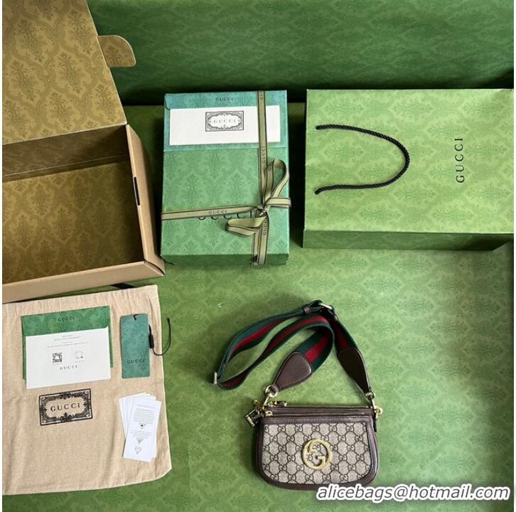 Most Popular Gucci Blondie GG mini bag 724599 brown