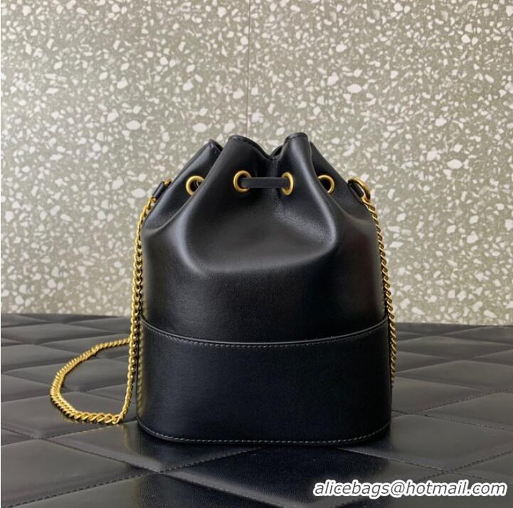 Low Cost VALENTINO VLOGO SIGNATURE Lambskin Mini Bucket Bag FI16 black