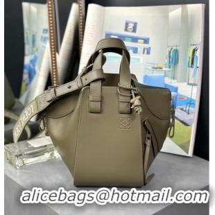 Famous Brand Loewe Hammock Small Bag Original Leather 55669 Khaki