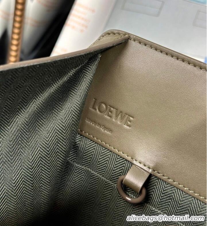 Famous Brand Loewe Hammock Small Bag Original Leather 55669 Khaki