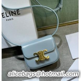 Promotional Celine MINI TRIOMPHE IN CALFSKIN 10I512 light blue