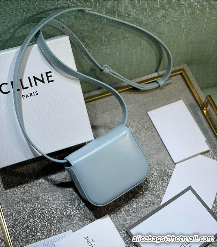 Promotional Celine MINI TRIOMPHE IN CALFSKIN 10I512 light blue