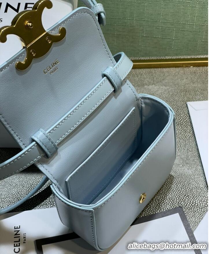 Promotional Celine MINI TRIOMPHE IN CALFSKIN 10I512 light blue