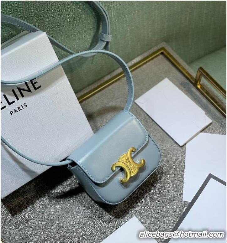 Promotional Celine MINI TRIOMPHE IN CALFSKIN 10I512 light blue