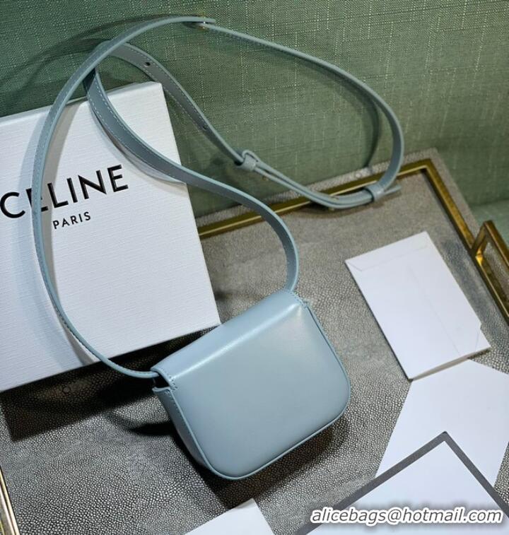 Promotional Celine MINI TRIOMPHE IN CALFSKIN 10I512 light blue