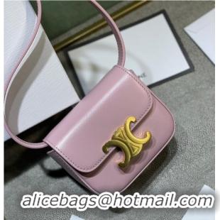 Top Quality Celine MINI TRIOMPHE IN CALFSKIN 10I512 pink