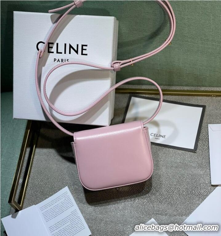 Top Quality Celine MINI TRIOMPHE IN CALFSKIN 10I512 pink