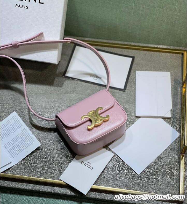 Top Quality Celine MINI TRIOMPHE IN CALFSKIN 10I512 pink