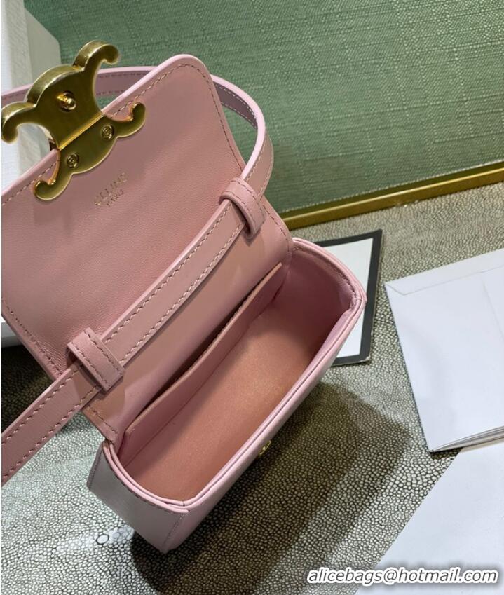 Top Quality Celine MINI TRIOMPHE IN CALFSKIN 10I512 pink