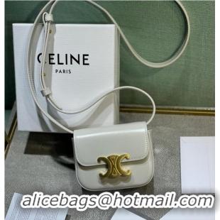 Promotional Celine MINI TRIOMPHE IN CALFSKIN 10I512 Cream