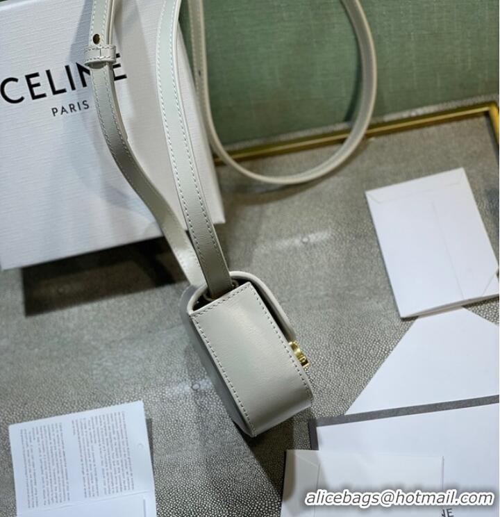 Promotional Celine MINI TRIOMPHE IN CALFSKIN 10I512 Cream