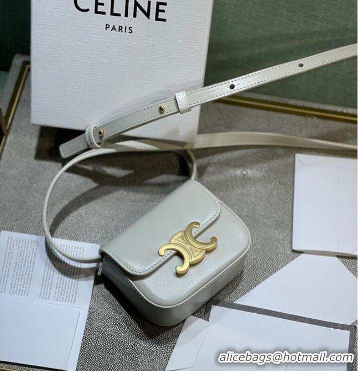 Promotional Celine MINI TRIOMPHE IN CALFSKIN 10I512 Cream