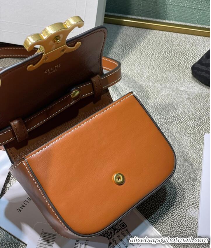 Affordable Price Celine MINI TRIOMPHE IN CALFSKIN 10I512 tan