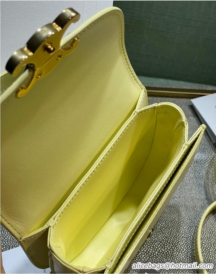 Most Popular Celine TEEN BESACE TRIOMPHE IN SHINY CALFSKIN 110412 Yellow