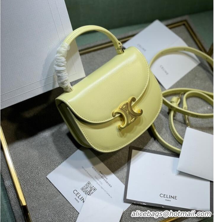 Most Popular Celine TEEN BESACE TRIOMPHE IN SHINY CALFSKIN 110412 Yellow