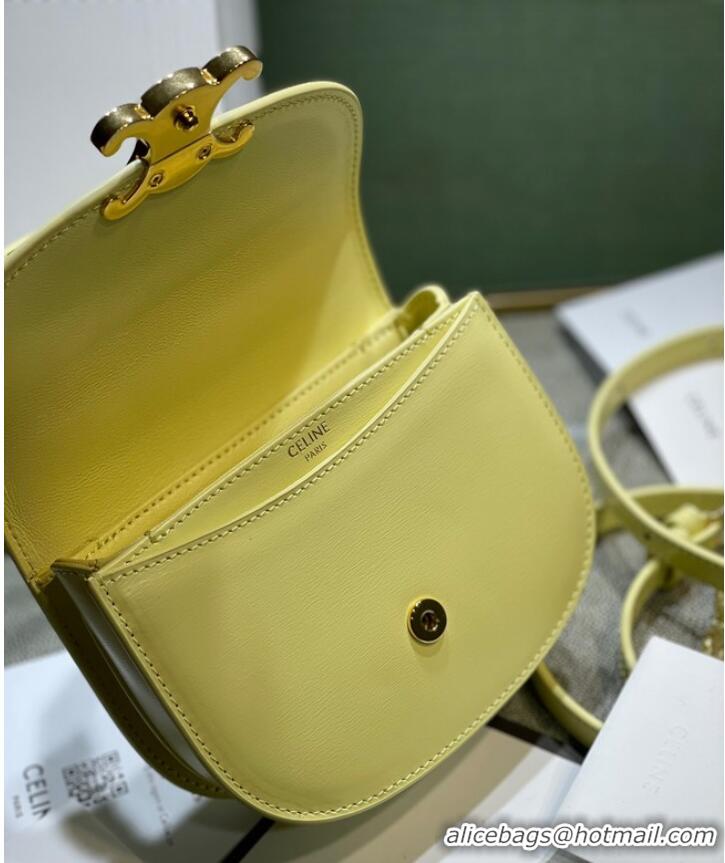 Most Popular Celine TEEN BESACE TRIOMPHE IN SHINY CALFSKIN 110412 Yellow