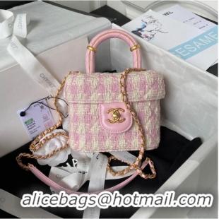 Top Grade CHANEL SMALL VANITY CASE AS3973 Pink