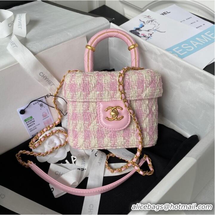 Top Grade CHANEL SMALL VANITY CASE AS3973 Pink