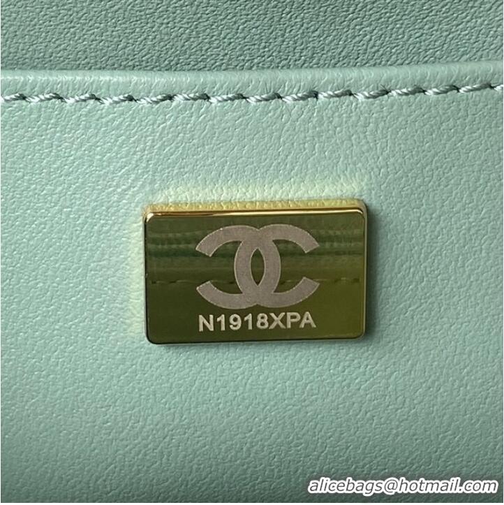 Well Crafted CHANEL SMALL VANITY CASE AS3973 Light Blue