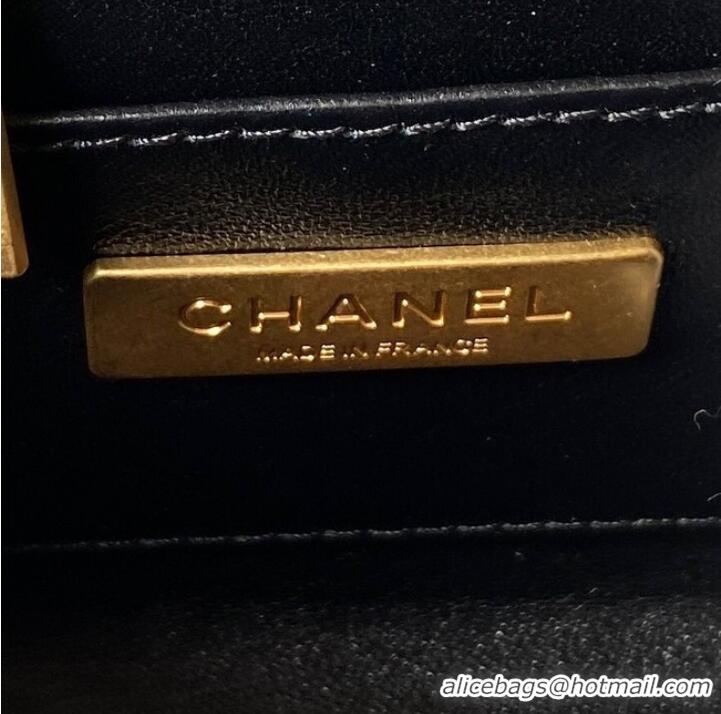 Well Crafted CHANEL SMALL VANITY CASE Lambskin & Gold-Tone Metal AS3973 black