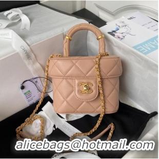 Good Looking CHANEL SMALL VANITY CASE Lambskin & Gold-Tone Metal AS3973 pink